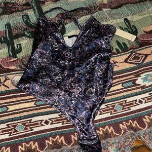 Velvet Paisley Bodysuit